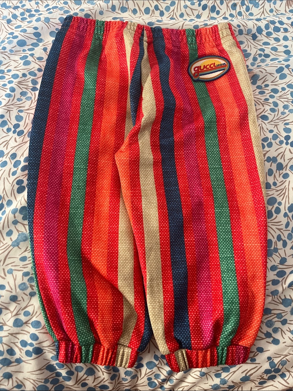 Gucci Kids colorful striped joggers